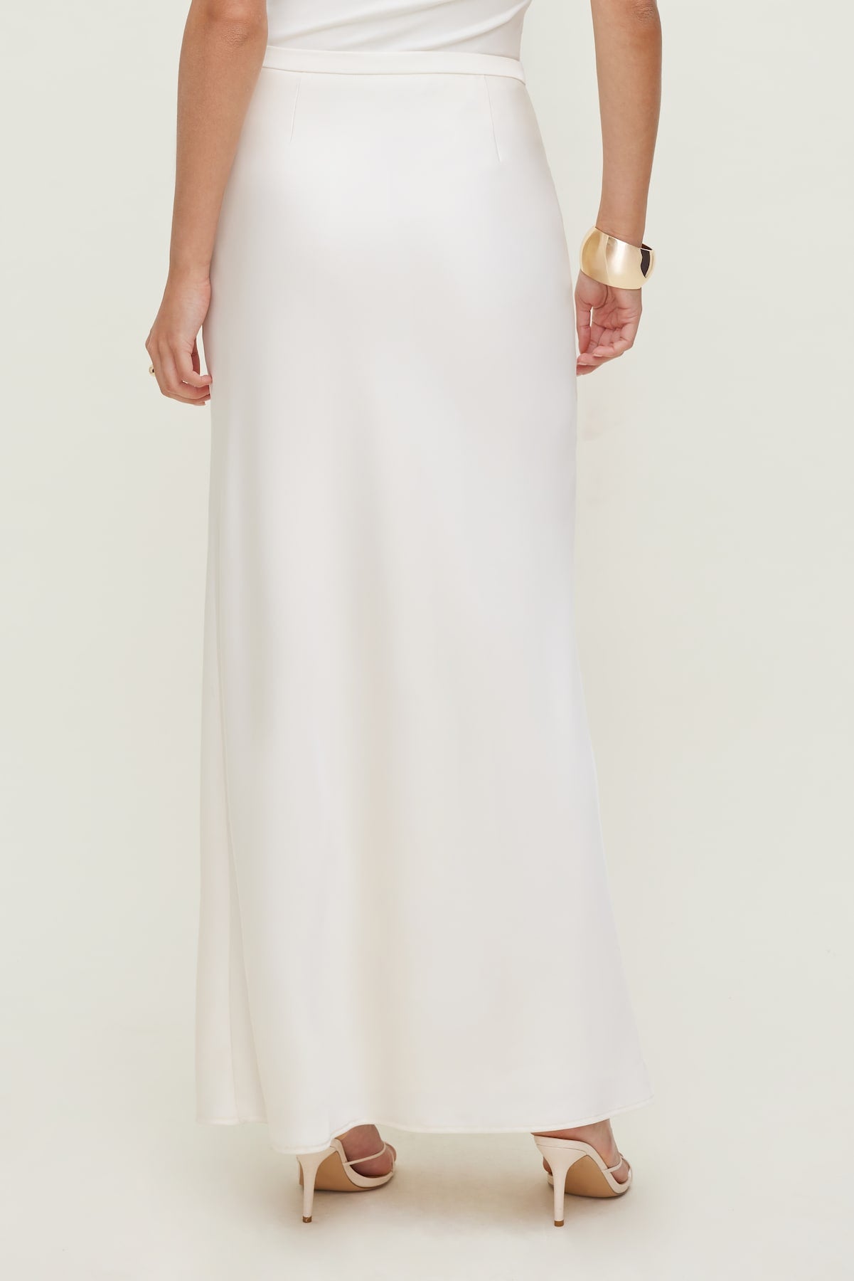 Satin Maxi Skirt Beige - Dynamite