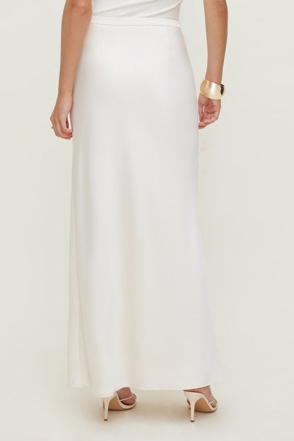 Satin Maxi Skirt Beige - Dynamite