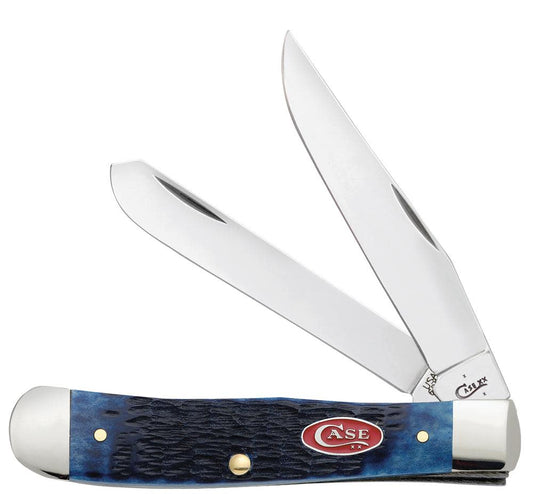 Case Knives Rogers Jig Navy Blue Bone Trapper Knife