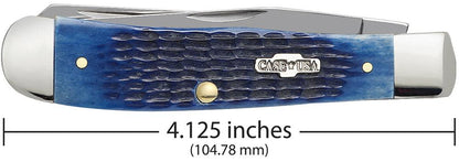 Case Knives Rogers Corn Cob Jig Blue Bone Trapper Knife
