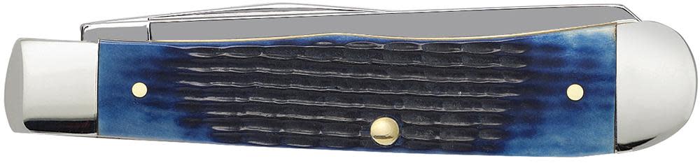 Case Knives Rogers Corn Cob Jig Blue Bone Trapper Knife