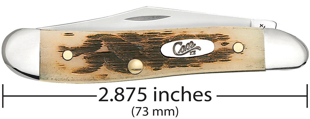 Case Knives Peach Seed Jig Amber Bone Peanut Knife