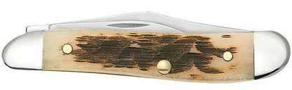 Case Knives Peach Seed Jig Amber Bone Peanut Knife