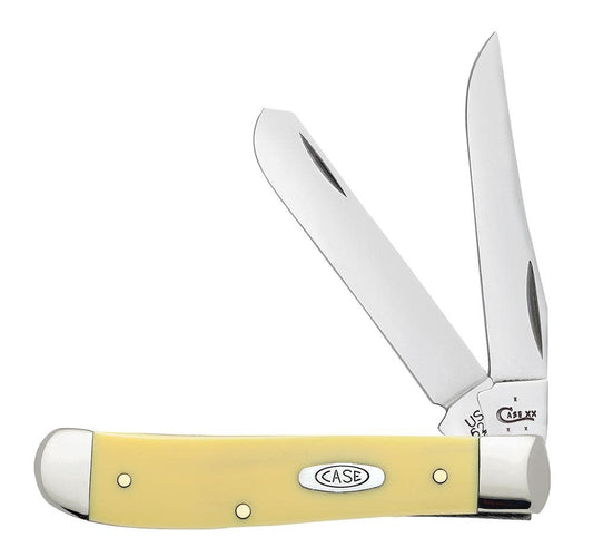 Case Knives Yellow Synthetic Mini Trapper Knife