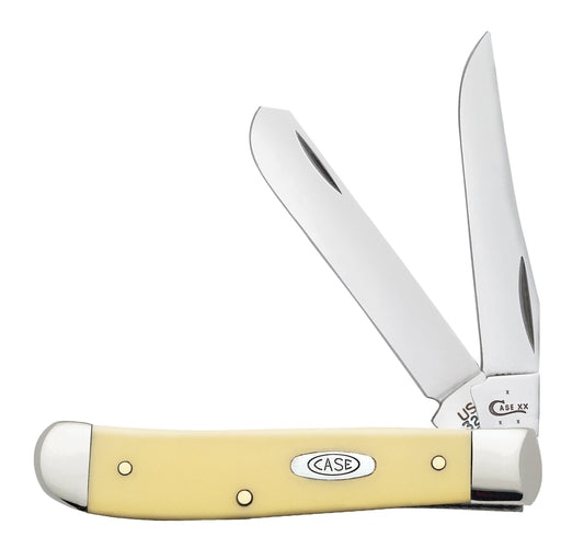 Case Knives Yellow Synthetic Carbon Steel Mini Trapper Knife