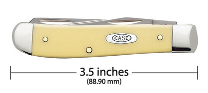 Case Knives Yellow Synthetic Carbon Steel Mini Trapper Knife