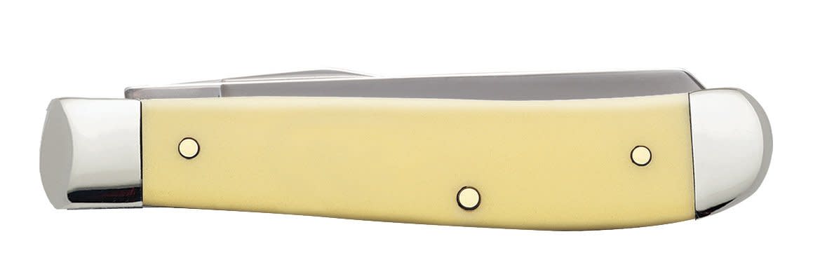 Case Knives Yellow Synthetic Carbon Steel Mini Trapper Knife