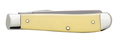 Case Knives Yellow Synthetic Carbon Steel Mini Trapper Knife