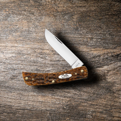 Case Knives Peach Seed Jig Amber Bone Sod Buster® Jr Knife