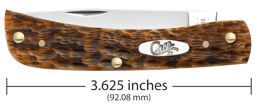 Case Knives Peach Seed Jig Amber Bone Sod Buster® Jr Knife
