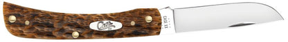 Case Knives Peach Seed Jig Amber Bone Sod Buster® Jr Knife