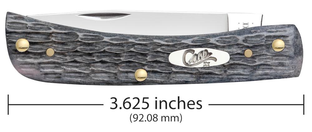 Case Knives Pocket Worn® Crandall Jig Gray Bone Sod Buster® Jr Knife