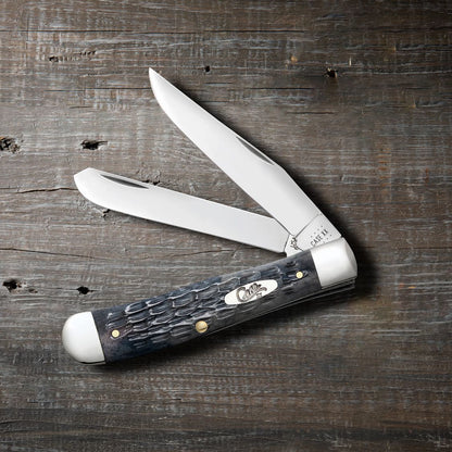 Case Knives Pocket Worn® Crandall Jig Gray Bone Trapper Knife