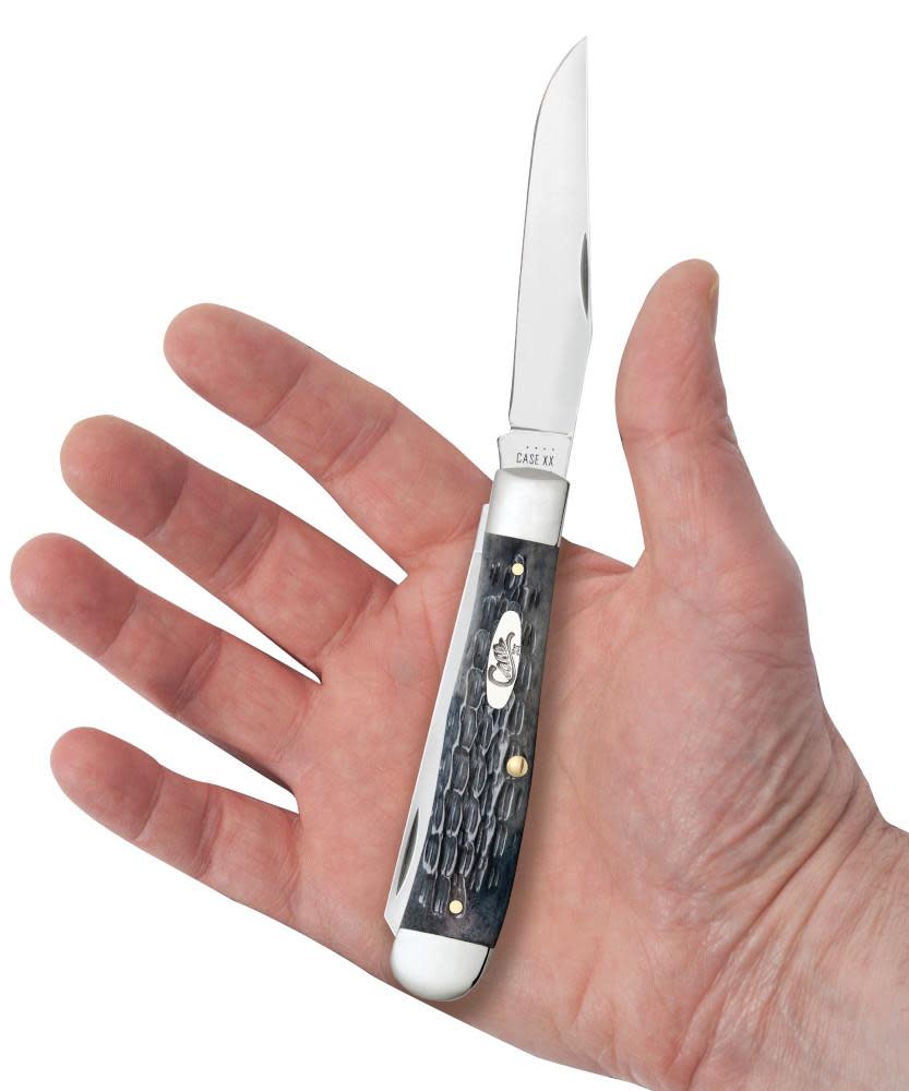 Case Knives Pocket Worn® Crandall Jig Gray Bone Trapper Knife