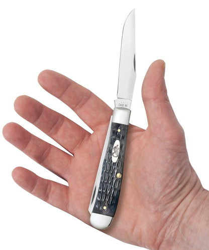 Case Knives Pocket Worn® Crandall Jig Gray Bone Trapper Knife