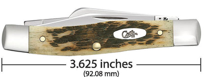 Case Knives Peach Seed Jig Amber Bone CS Medium Stockman Knife