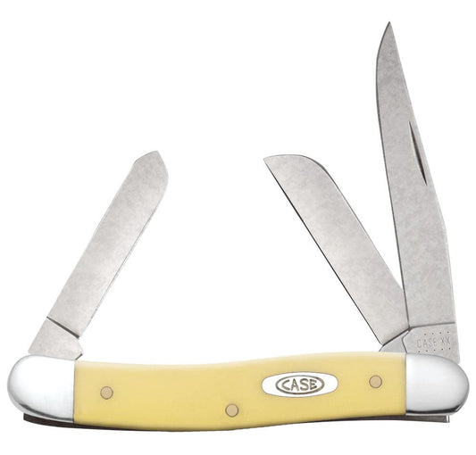Case Knives Yellow Synthetic Carbon Steel Medium Stockman Knife