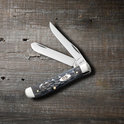 Case Knives Pocket Worn® Crandall Jig Gray Bone Mini Trapper Knife