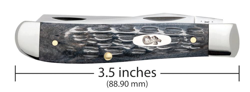 Case Knives Pocket Worn® Crandall Jig Gray Bone Mini Trapper Knife