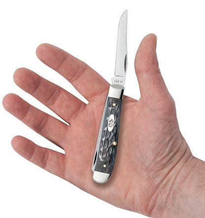 Case Knives Pocket Worn® Crandall Jig Gray Bone Mini Trapper Knife
