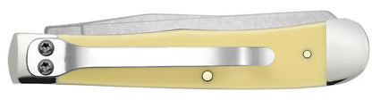 Case Knives Yellow Synthetic Carbon Steel Trapper Knife w/ Clip
