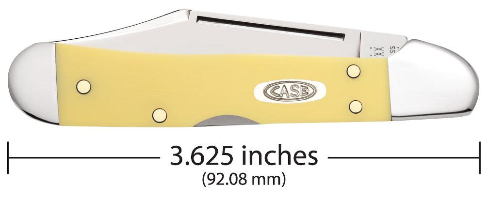 Case Knives Yellow Synthetic Carbon Steel Mini CopperLock® Knife