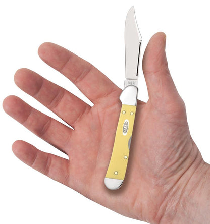 Case Knives Yellow Synthetic Carbon Steel Mini CopperLock® Knife