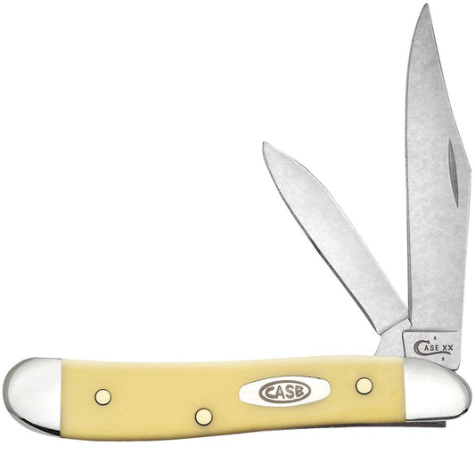Case Knives Yellow Synthetic Carbon Steel Peanut Knife
