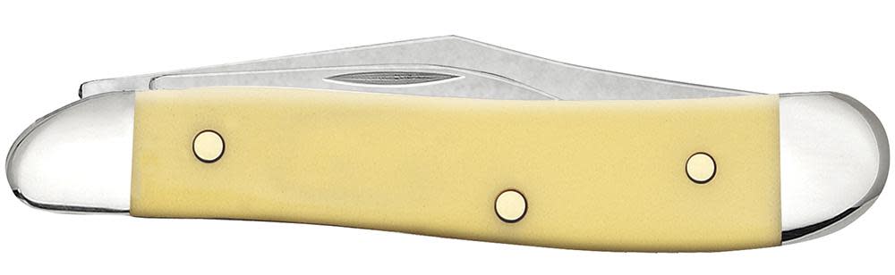 Case Knives Yellow Synthetic Carbon Steel Peanut Knife
