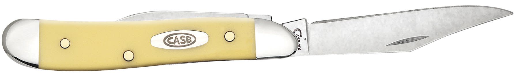 Case Knives Yellow Synthetic Carbon Steel Peanut Knife