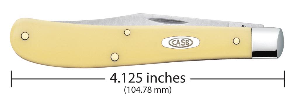 Case Knives Yellow Synthetic CS Slimline Trapper Knife