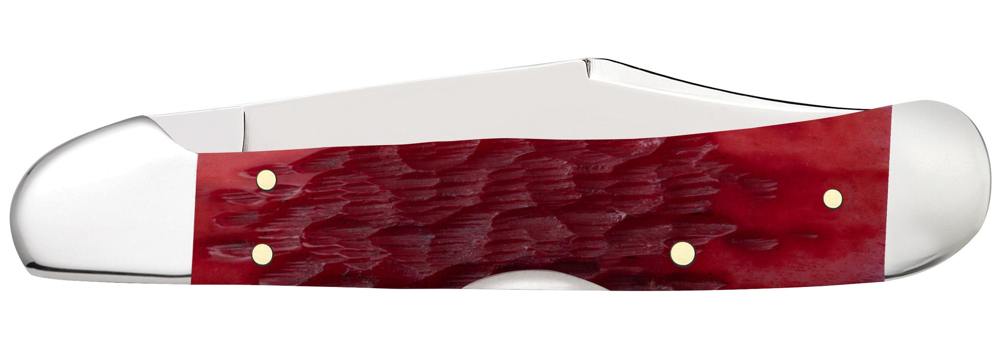 Case Knives Peach Seed Jig Dark Red Bone CS CopperLock® Knife