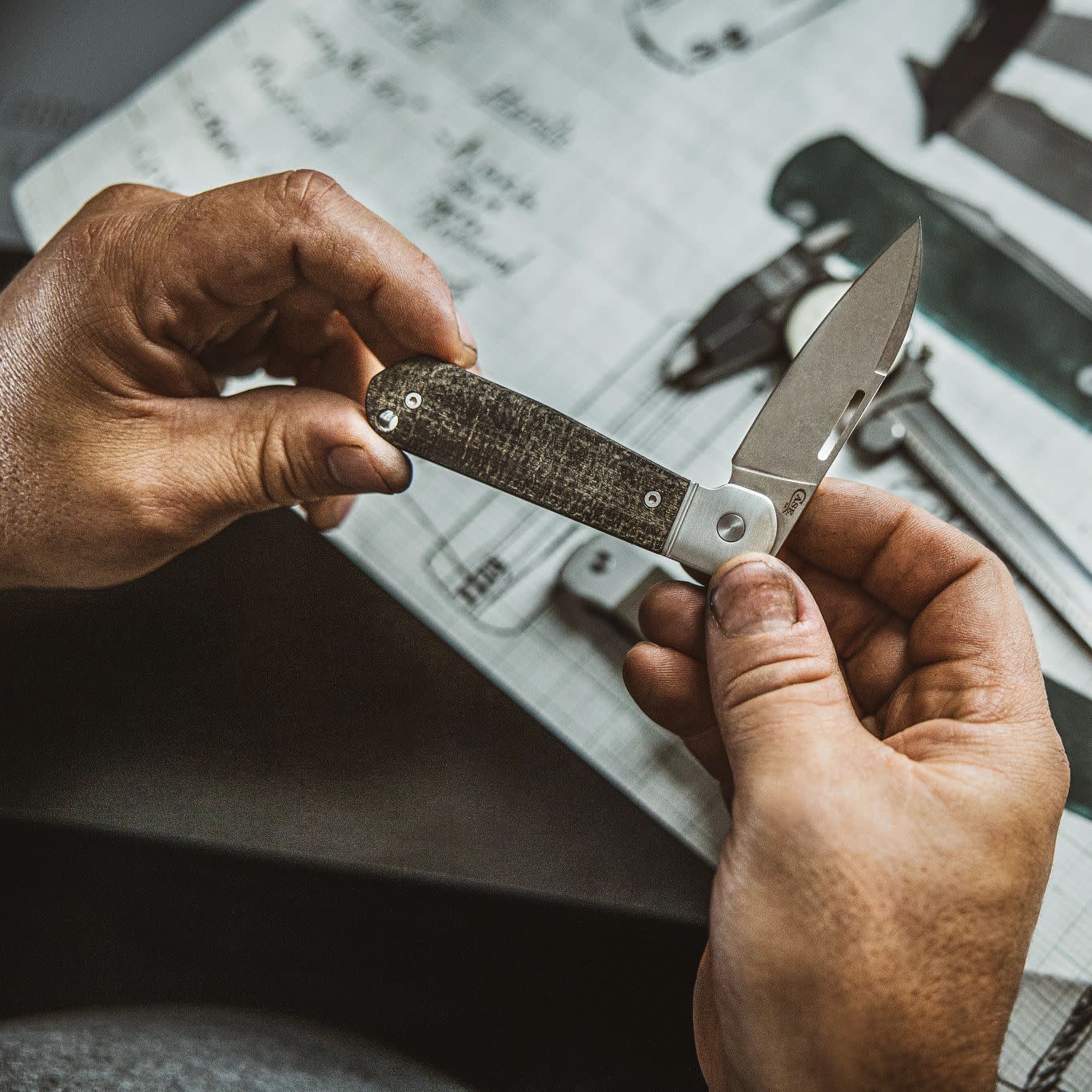 Case Knives Smooth Black Burlap Micarta® Highbanks® Knife