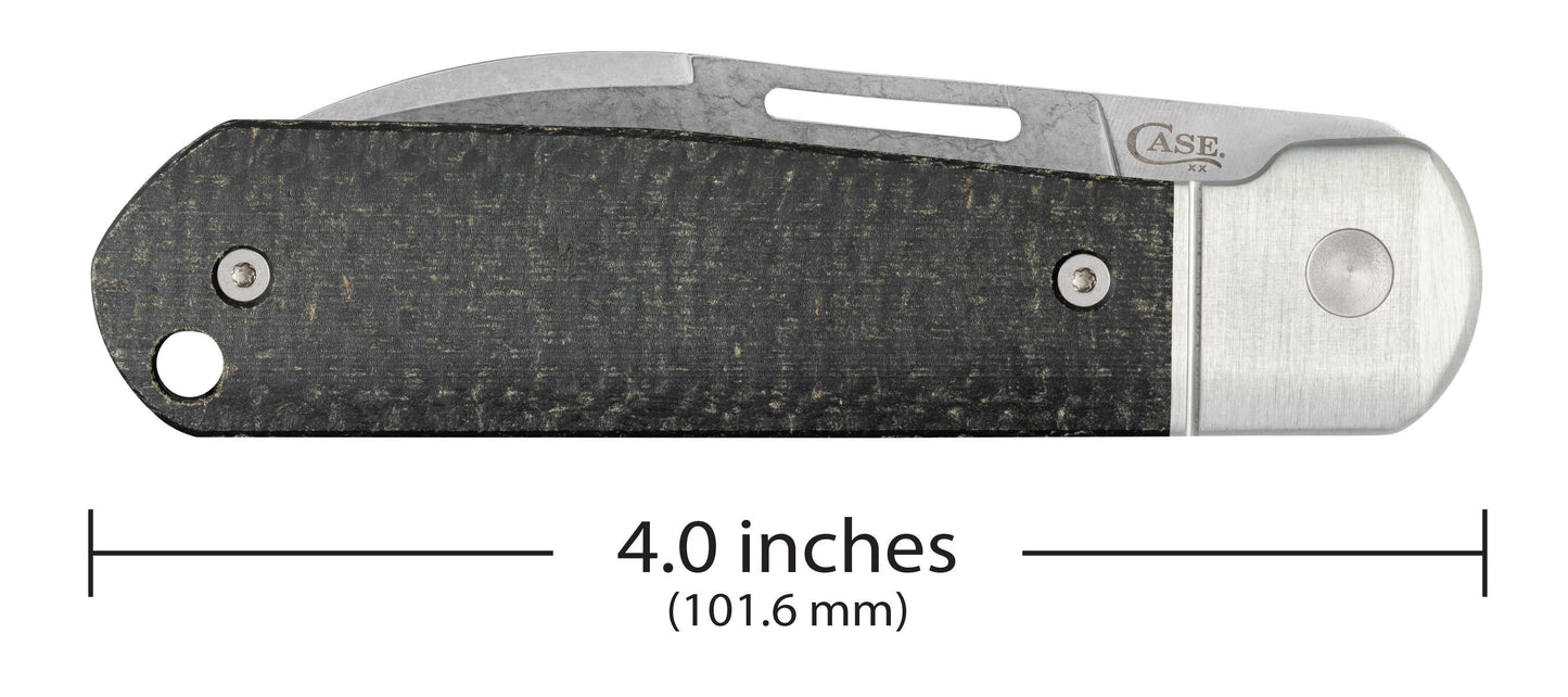 Case Knives Smooth Black Burlap Micarta® Highbanks® Knife