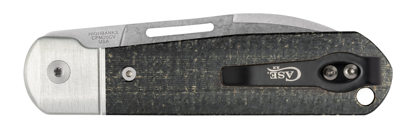 Case Knives Smooth Black Burlap Micarta® Highbanks® Knife