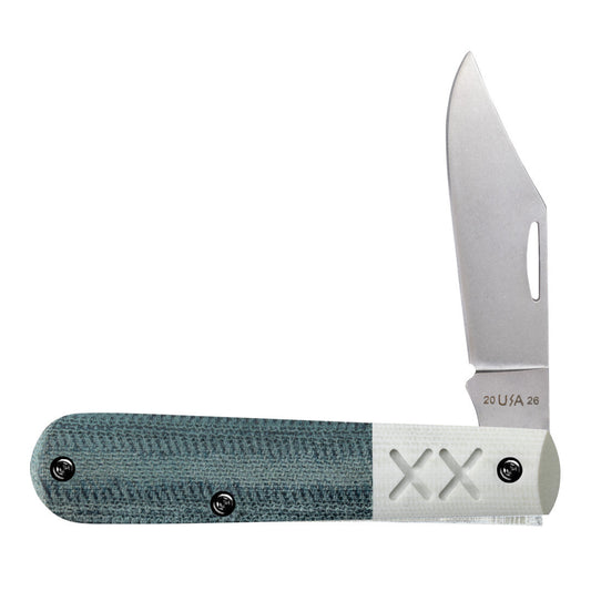 Case Knives Crossroads™ Blue Denim Canvas Laminate w/ White G-10 XR Barlow