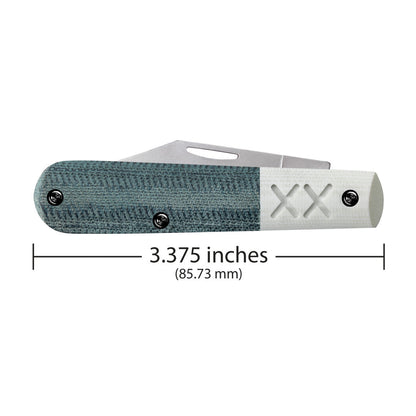 Case Knives Crossroads™ Blue Denim Canvas Laminate w/ White G-10 XR Barlow