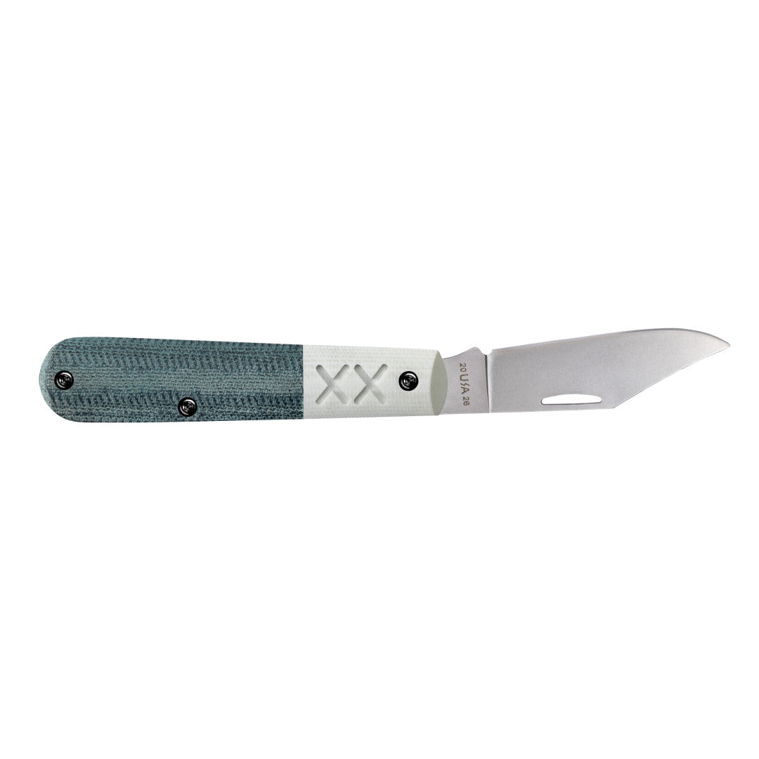 Case Knives Crossroads™ Blue Denim Canvas Laminate w/ White G-10 XR Barlow