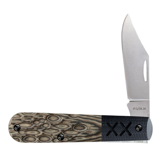 Case Knives Crossroads™ Fossil Jig Luna Richlite® w/Black G-10 XR Barlow