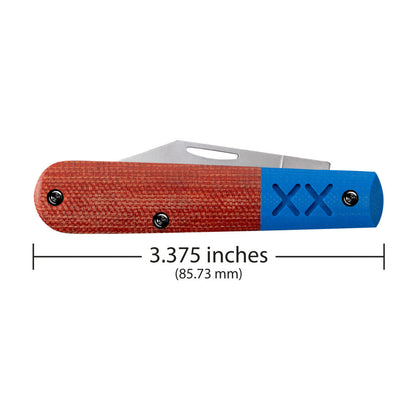 Case Knives Crossroads™ Smooth Orange Canvas Laminate with Blue G-10 XR Barlow