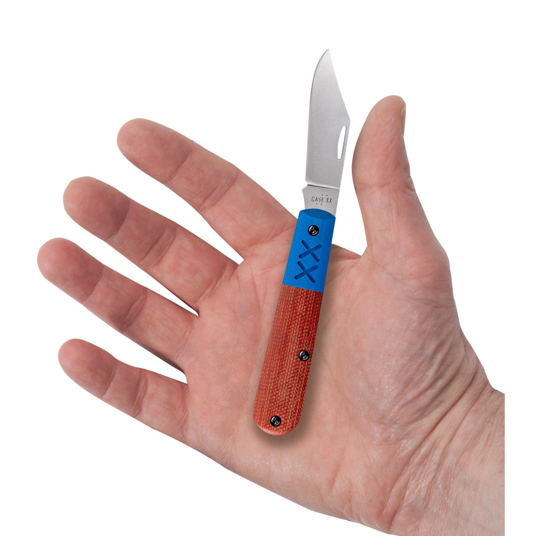 Case Knives Crossroads™ Smooth Orange Canvas Laminate with Blue G-10 XR Barlow