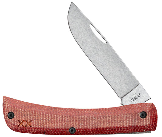 Case Knives Crossroads™ Smooth Orange Canvas Laminate with Blue G-10 Sod Buster® Jr