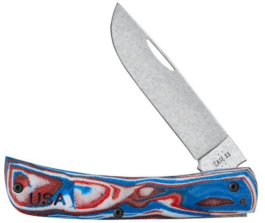Case Knives Crossroads™ Red/White/Blue Burl G-10 XR Sod Buster® Jr