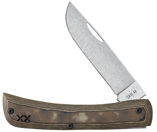 Case Knives Crossroads™ Smooth Luna Richlite® w/ Black G-10 Sod Buster® Jr