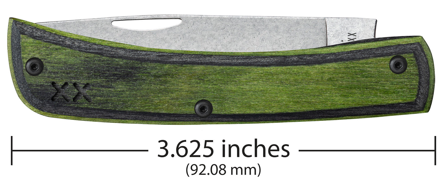 Case Knives Crossroads™ Smooth Dymalux® Wood Green Hornet XR Sod Buster® Jr
