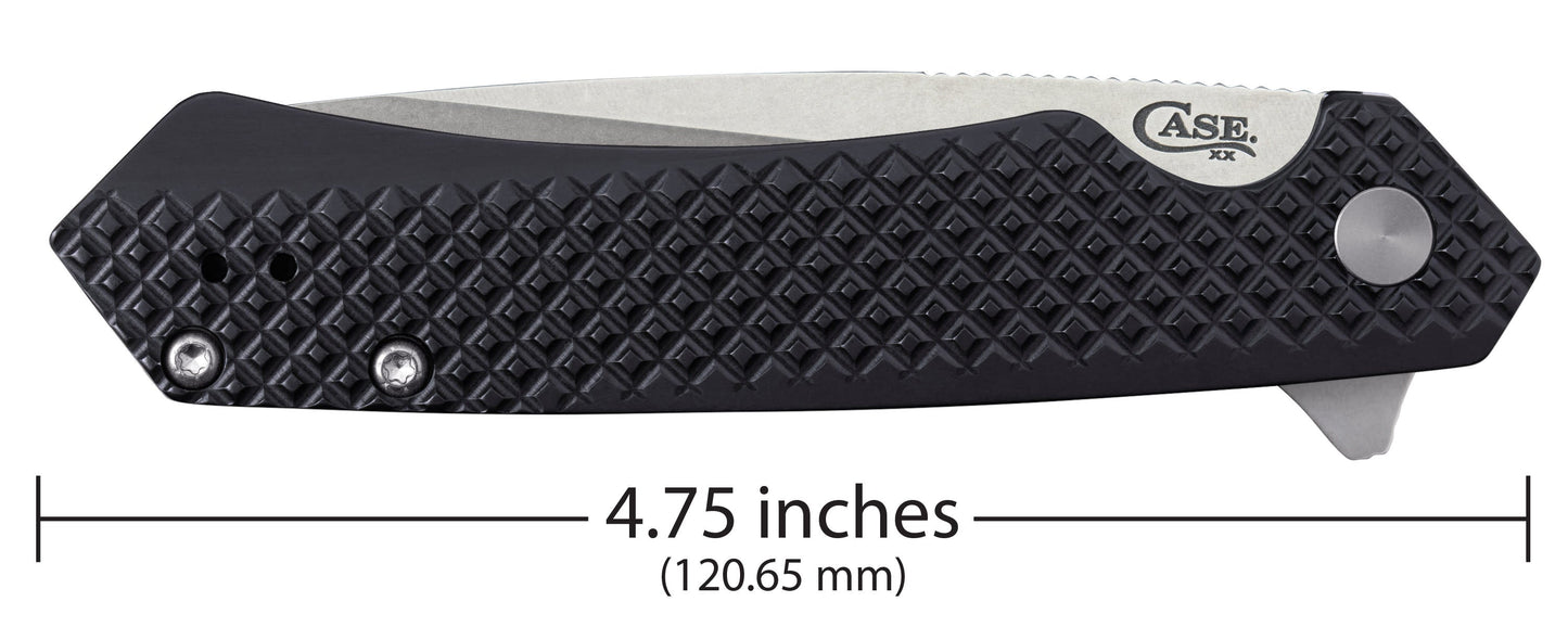 Case Knives Embellished Black Anodized Aluminum Kinzua® with Tanto Blade