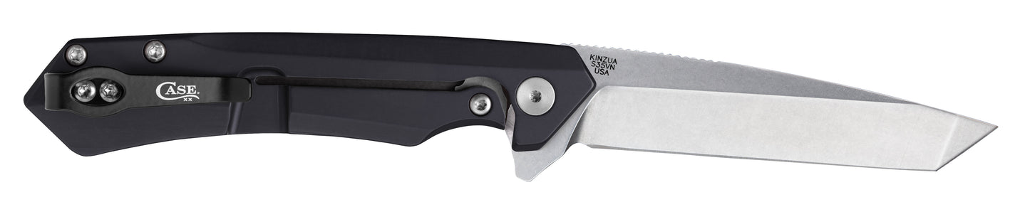 Case Knives Embellished Black Anodized Aluminum Kinzua® with Tanto Blade