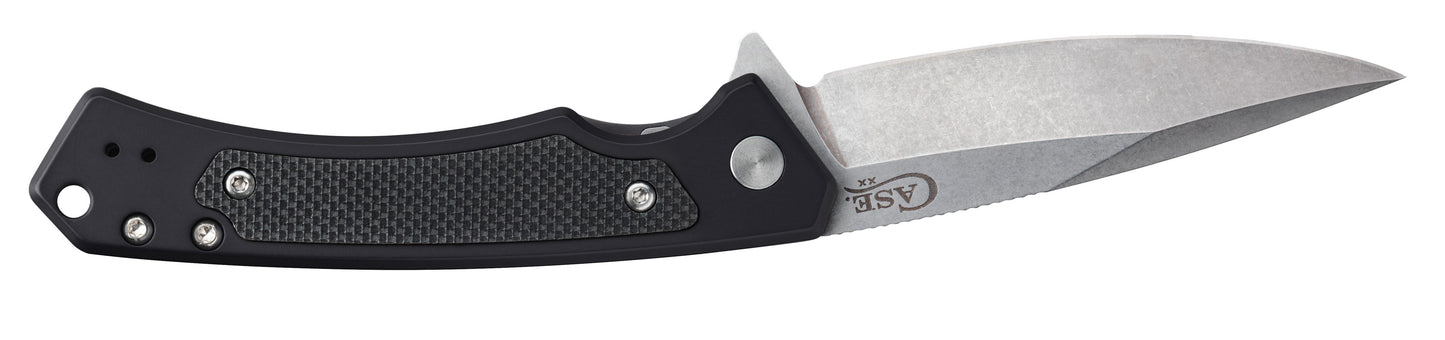 Case Knives Black Anodized Aluminum G-10 Marilla® Knife with CPM20-CV Blade