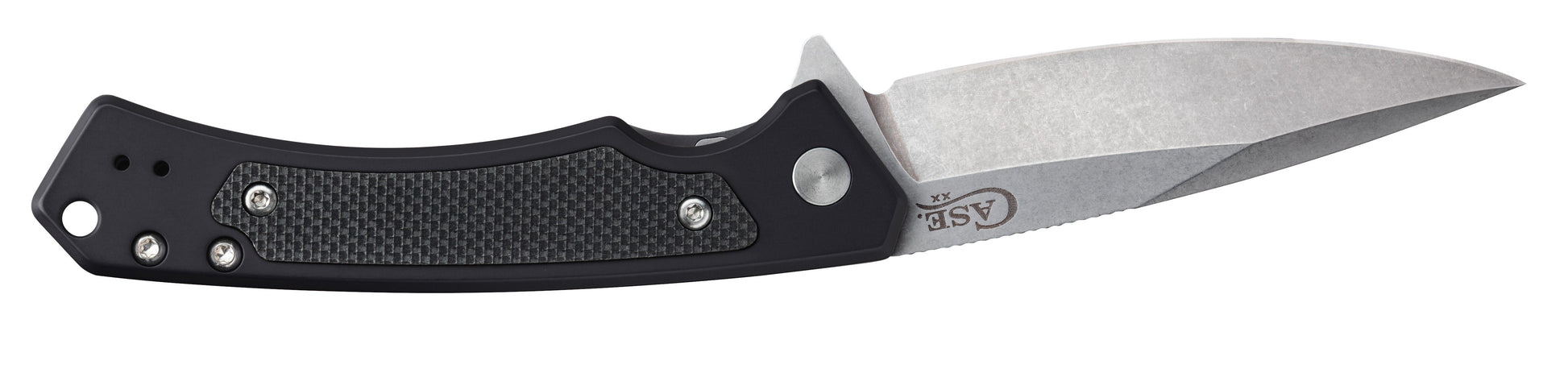 Case Knives Black Anodized Aluminum G-10 Marilla® Knife with CPM20-CV Blade