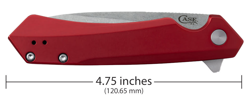 Case Knives Case ® | Red Anodized Aluminum Kinzua® with Spear Blade Knife